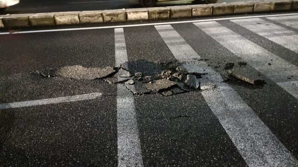 Asfalto deformato al Boccetta