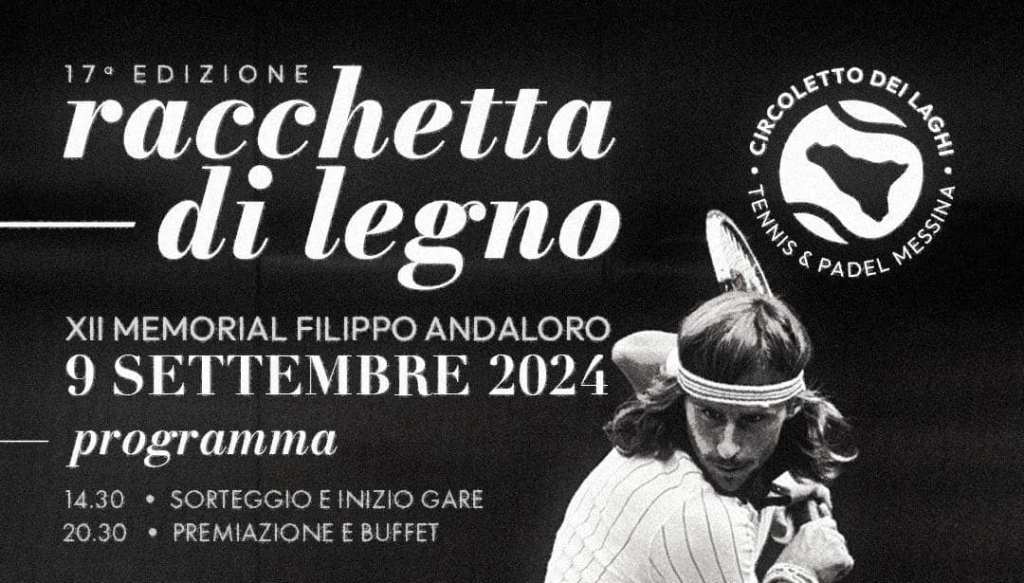 locandina racchetta di legno