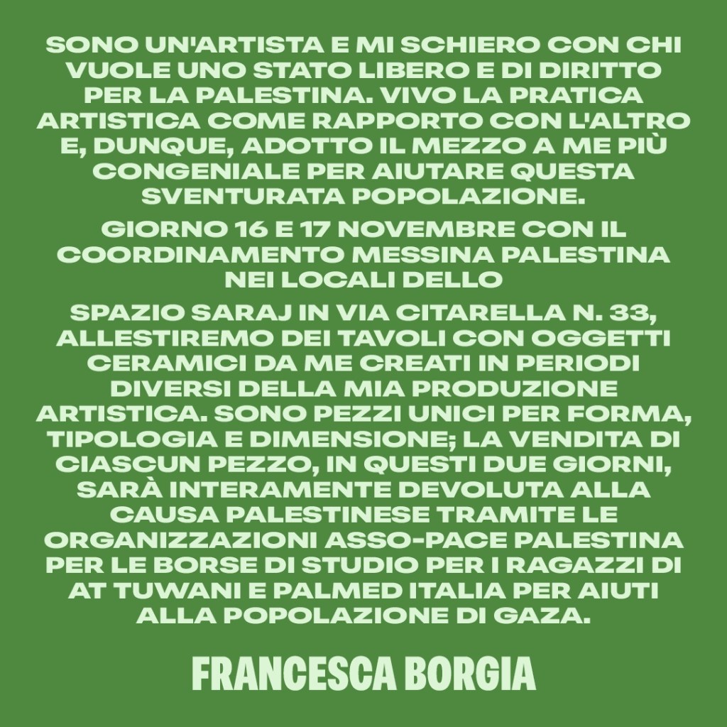 Francesca Borgia per Gaza