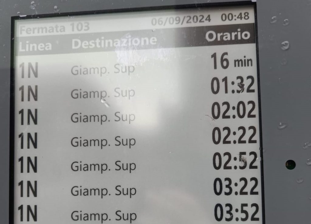 Palina elettronica non funzionante