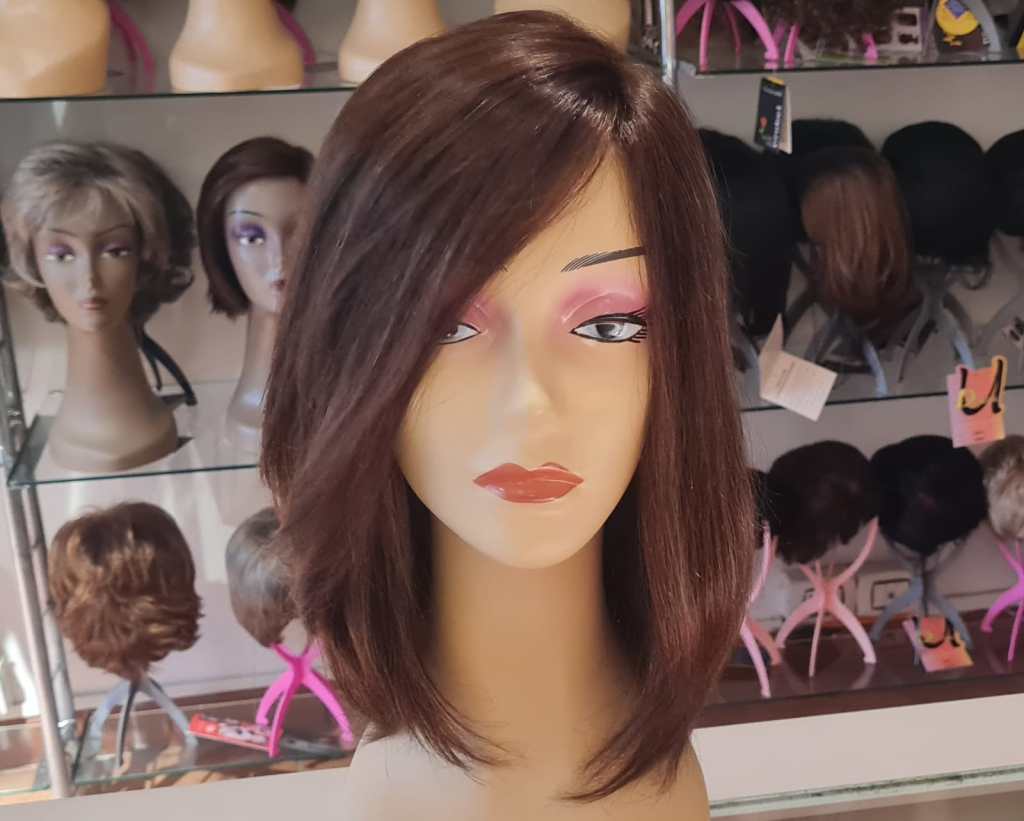 Parrucca con capelli veri