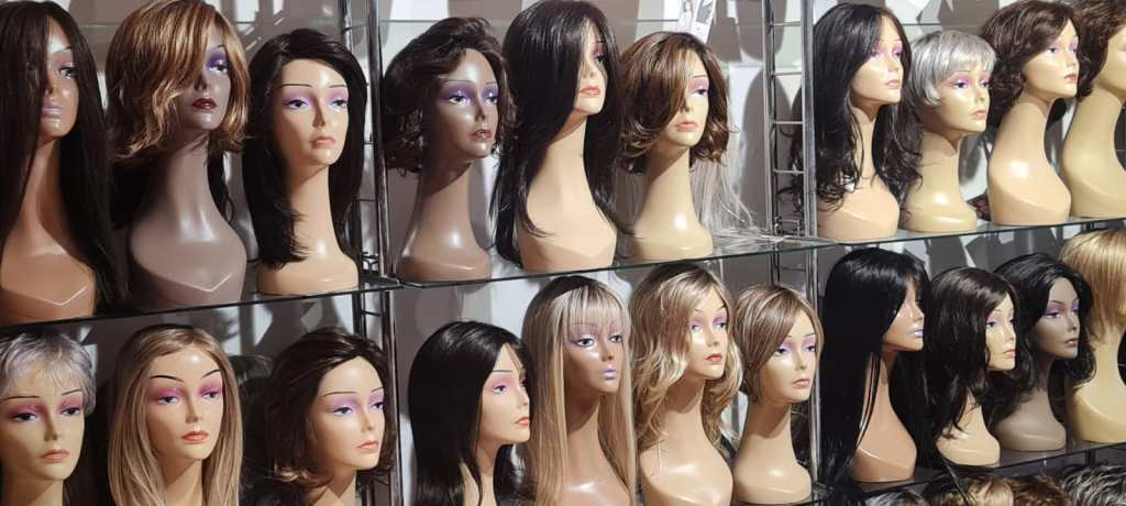 Parrucca con capelli veri