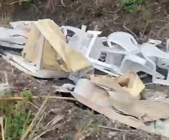 Discarica materiale plastico