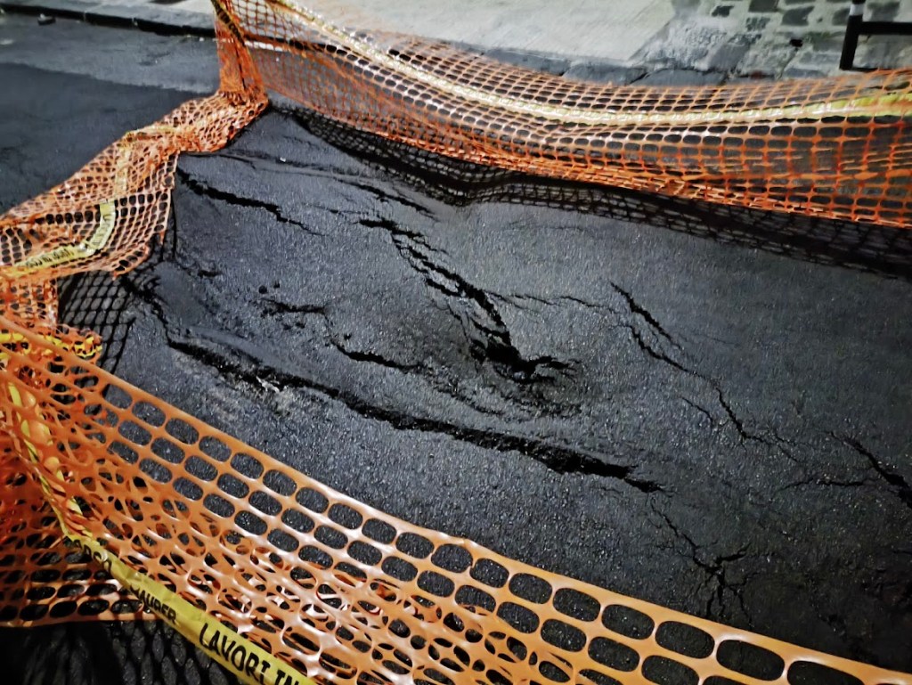 cedimento stradale via delle carceri