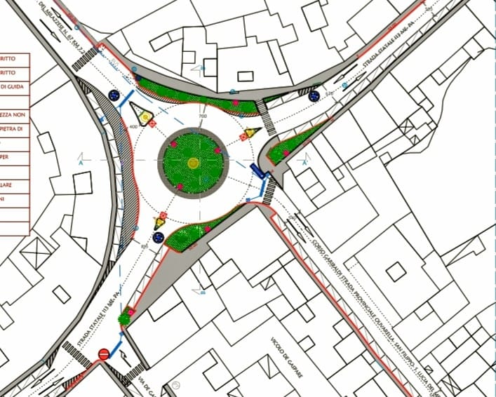 progetto rotatoria olivarella, milazzo