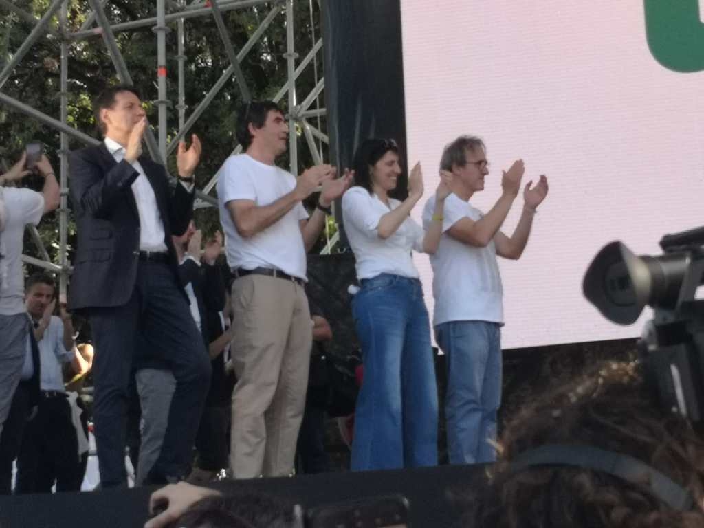 Conte Fratoianni Schlein e Bonelli per Gaza 