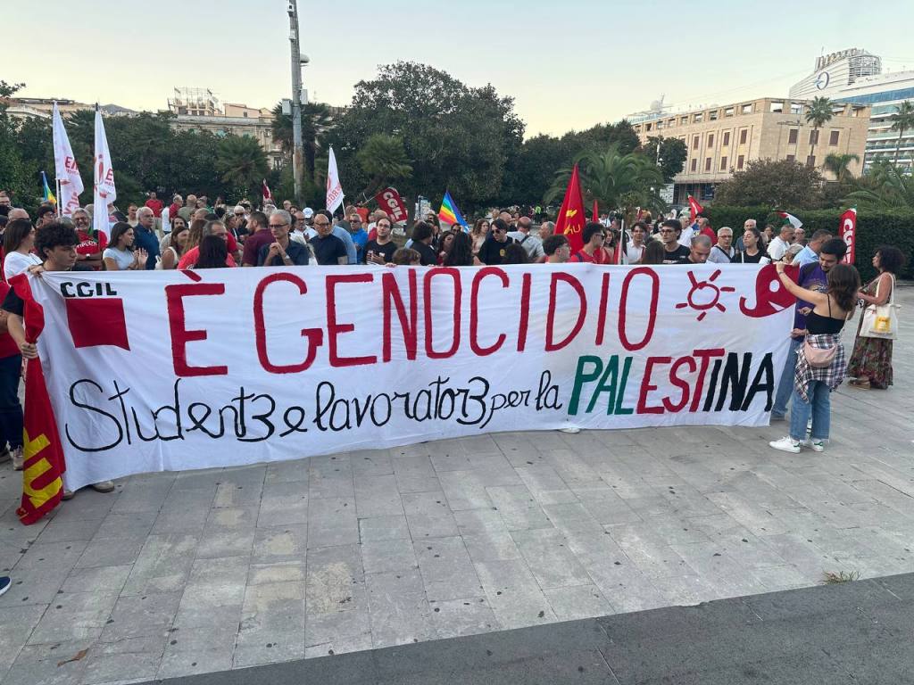 "Stop al genocidio a Gaza", Messina in piazza con la Cgil 