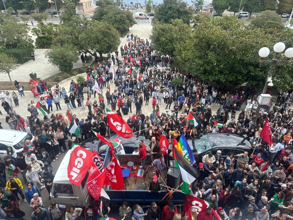 manifestazione gaza palazzo zanca