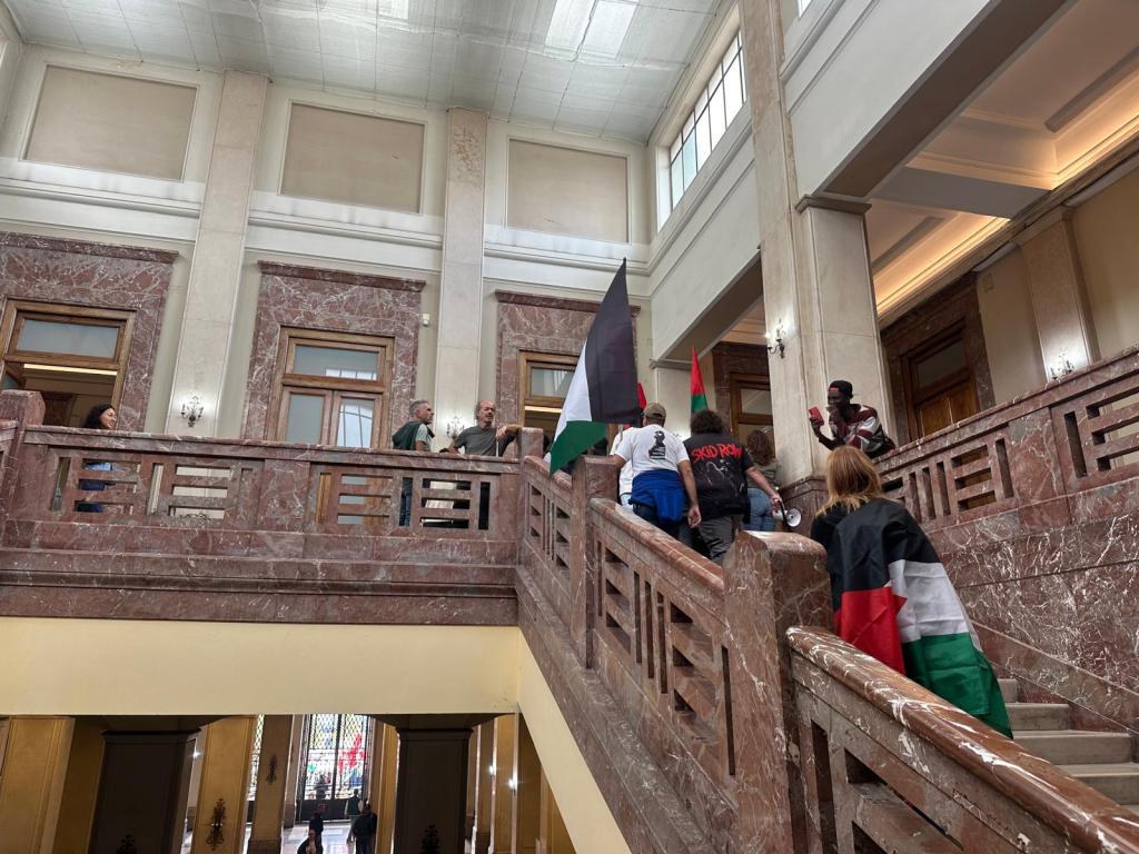 manifestazione gaza palazzo zanca