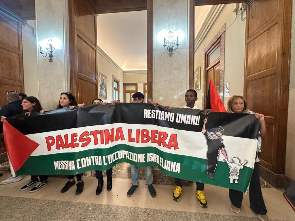 manifestazione gaza palazzo zanca