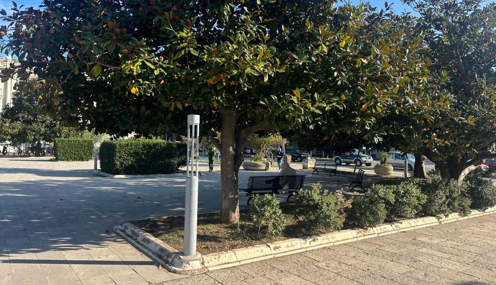 nuova illuminazione piazza Unione Europea