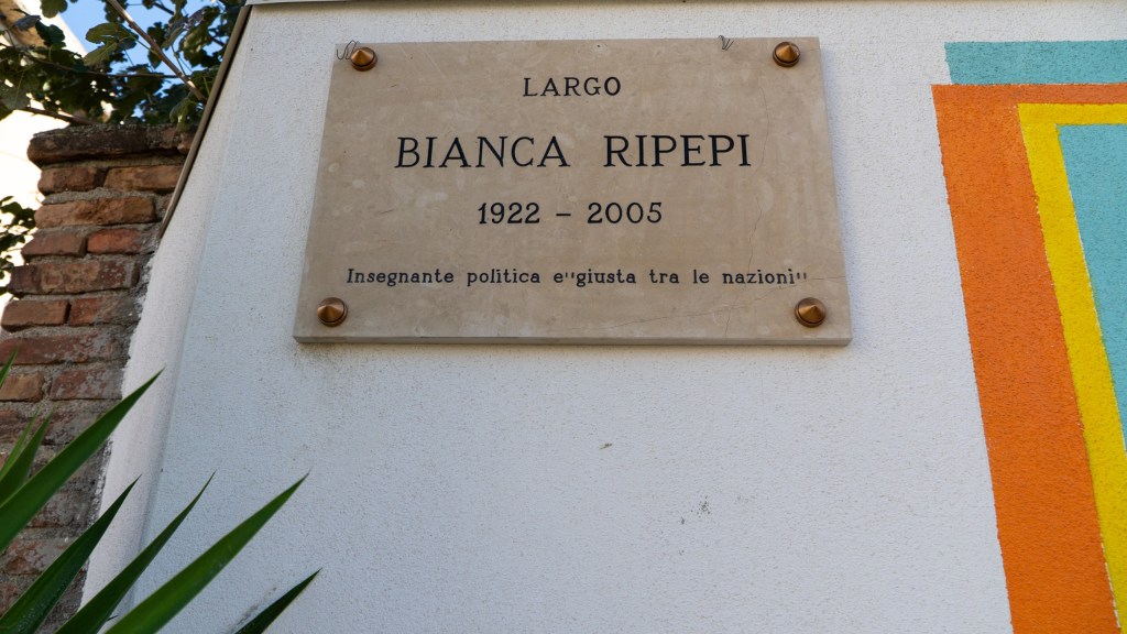 Un largo per Bianca Ripepi Sotgiu