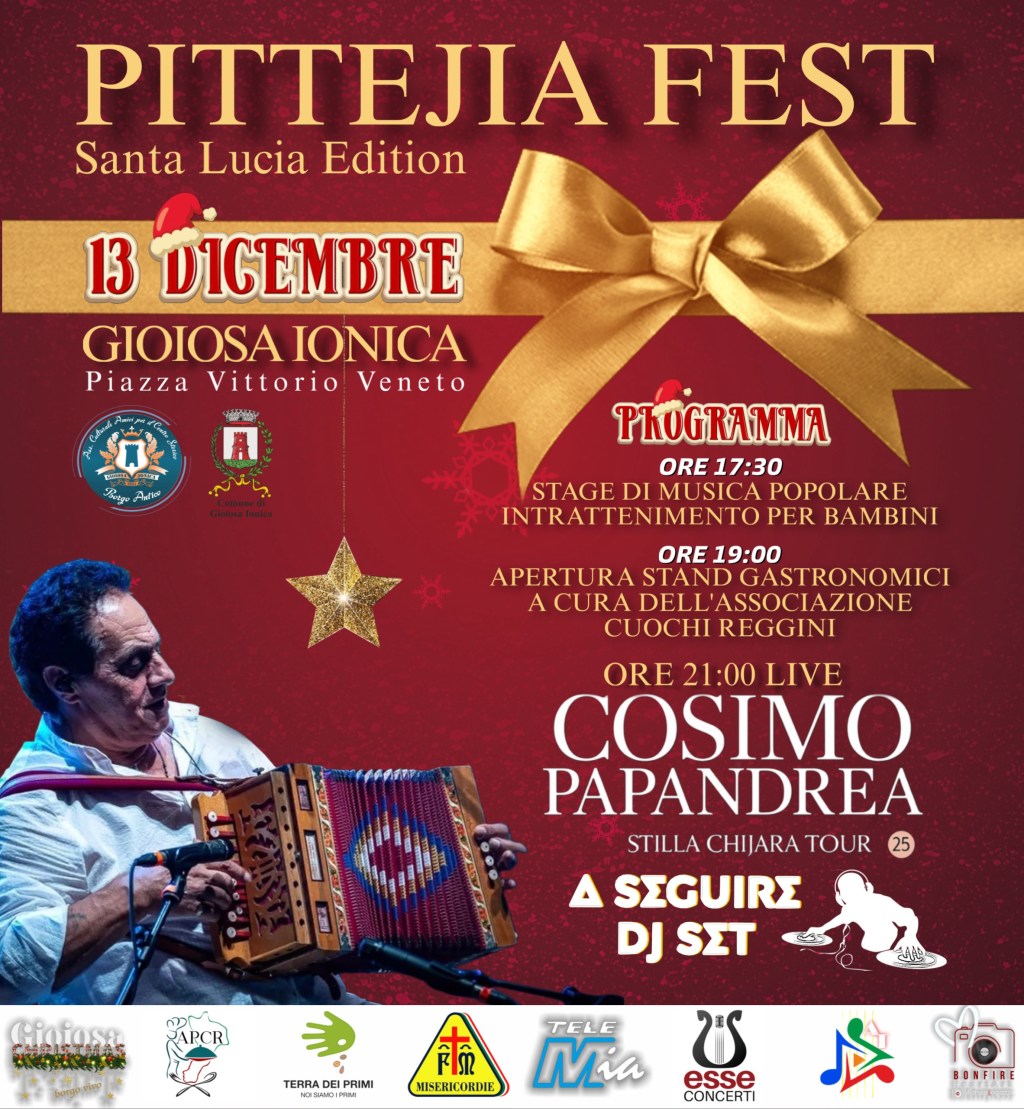 Pittejia Fest – Santa Lucia Edition, a il Natale si accende di tradizione e musica