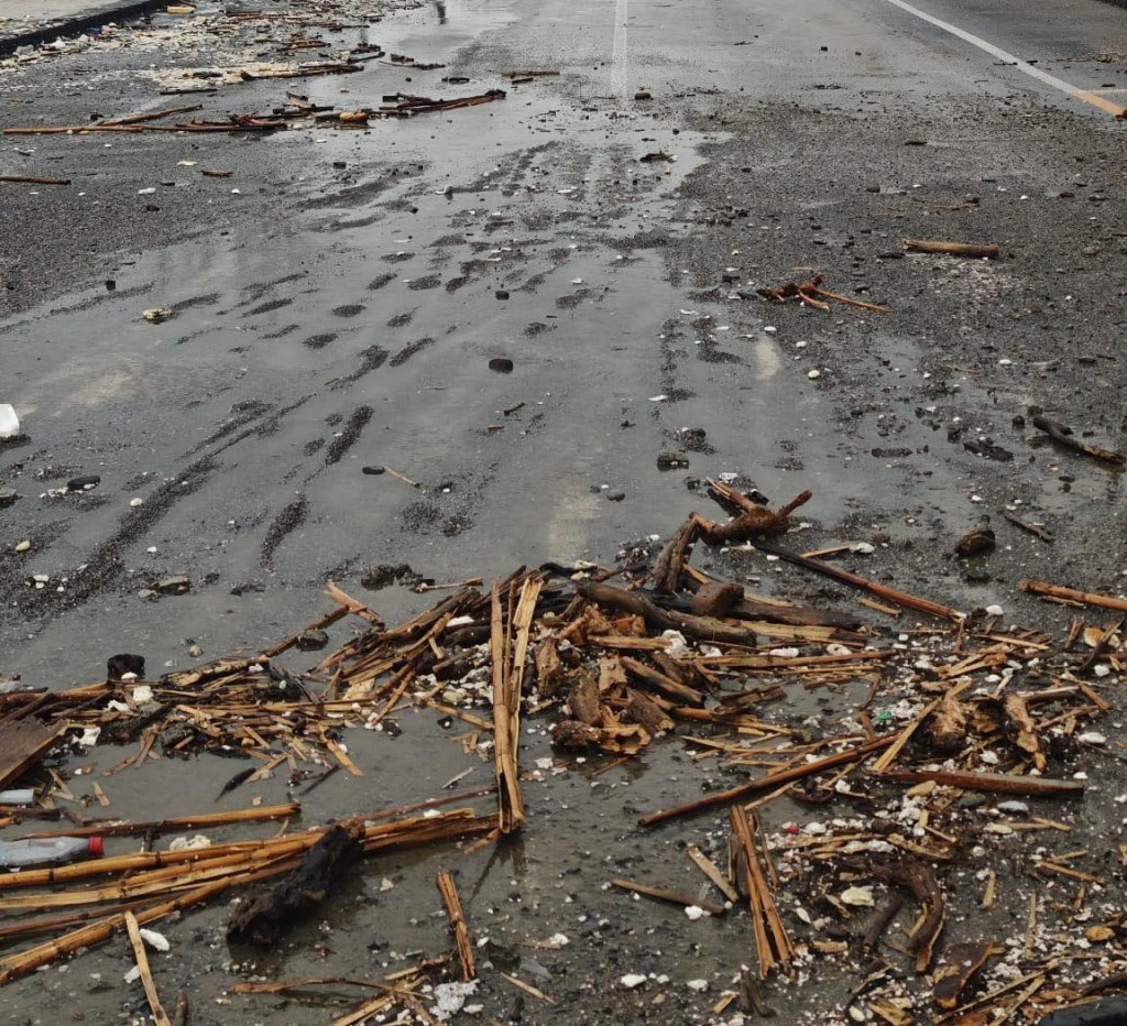 Lungomare Roccalumera, ciclone Harry