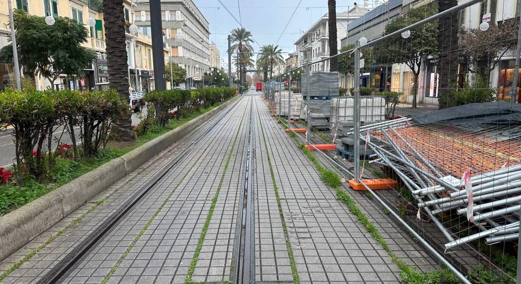 isola pedonale lavori