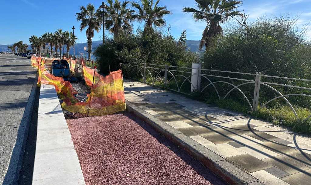 lavori pista ciclabile ganzirri faro 