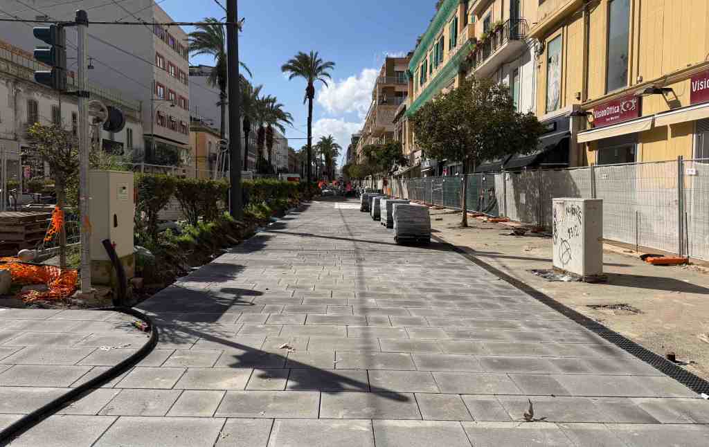 lavori isola pedonale lato monte