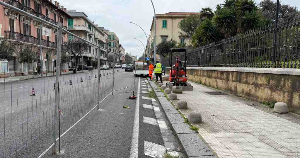 pista ciclabile via Cesare Battisti