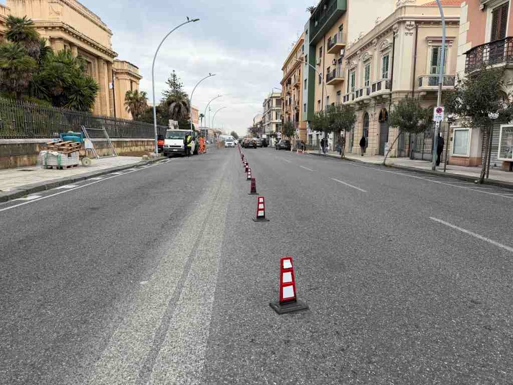 pista ciclabile via Cesare Battisti