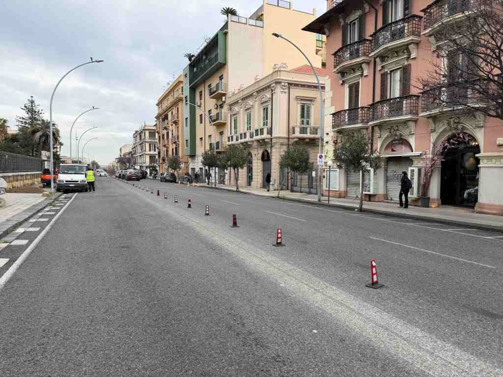 pista ciclabile via Cesare Battisti