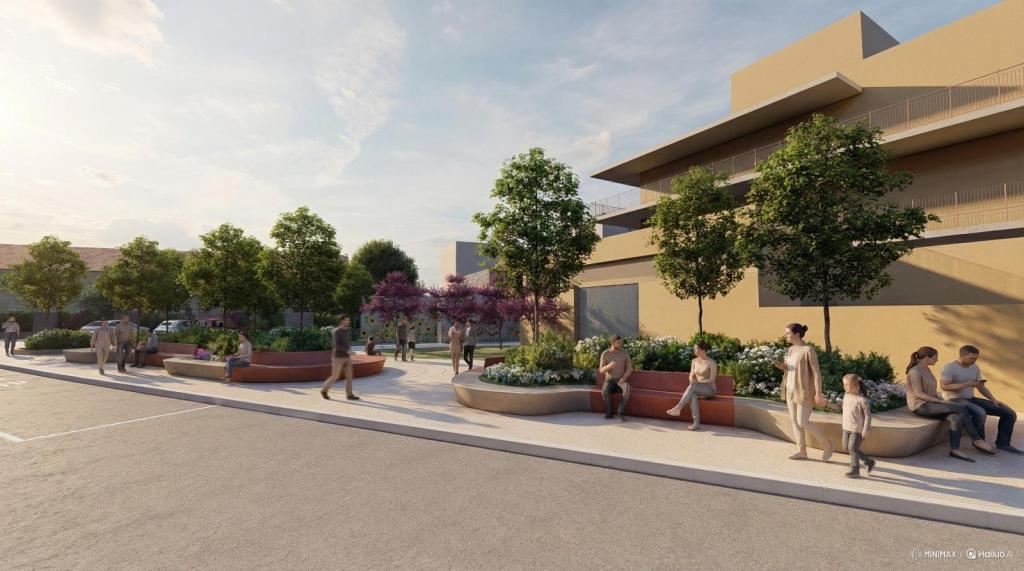 rendering piazza sara campanella