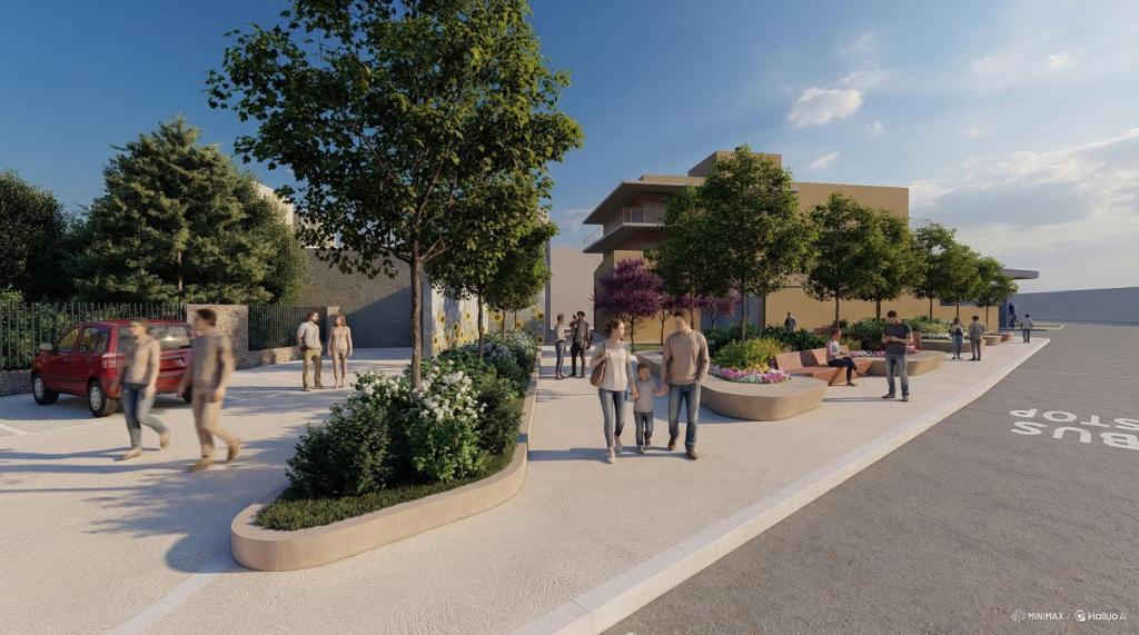 rendering piazza sara campanella