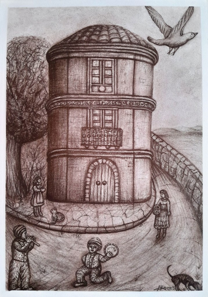 Palazzo Scardino, disegno di Giuseppe Romano