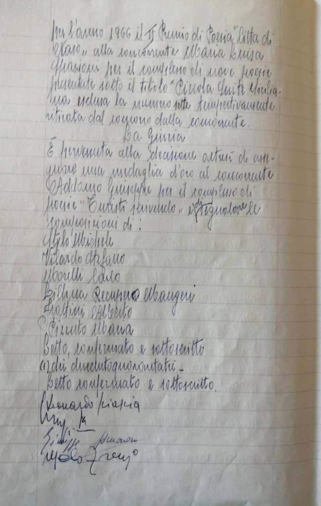 Scheda concorso poesia