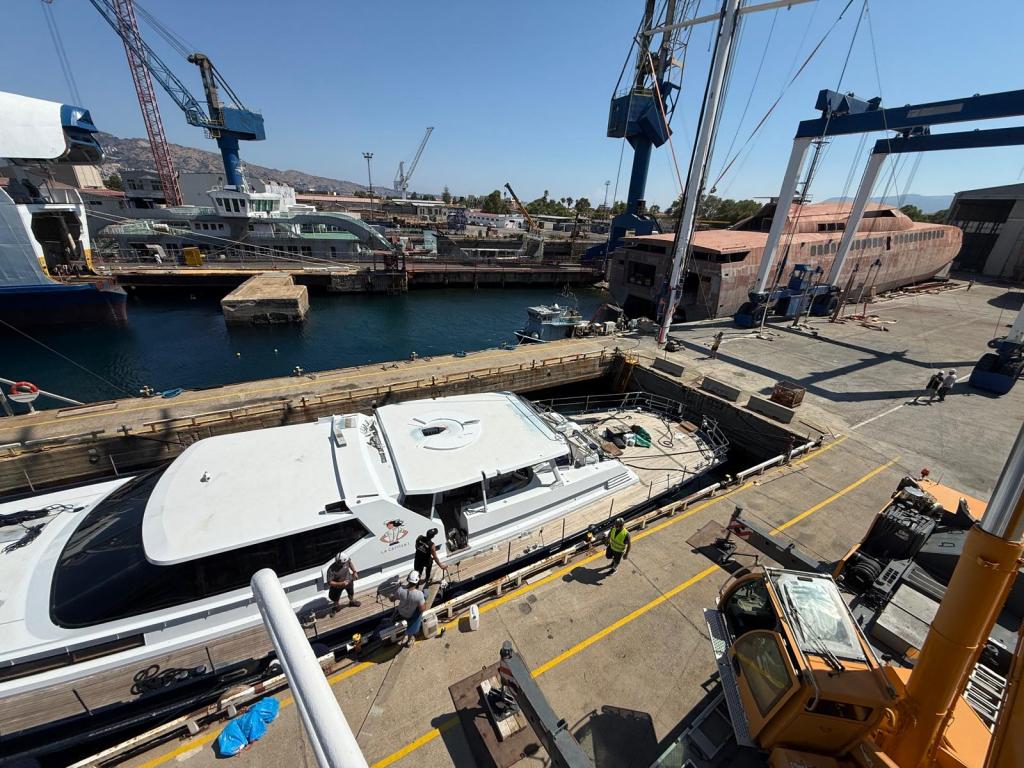 Lavori allo yacht Cattiva I