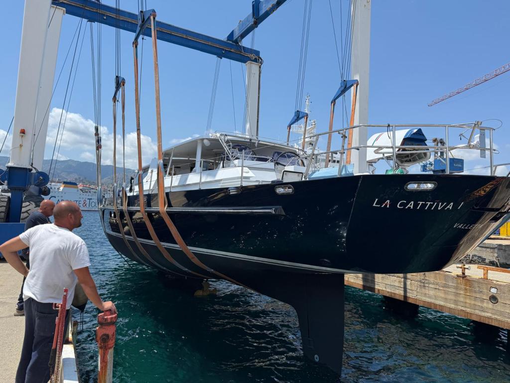 Lavori allo yacht Cattiva I