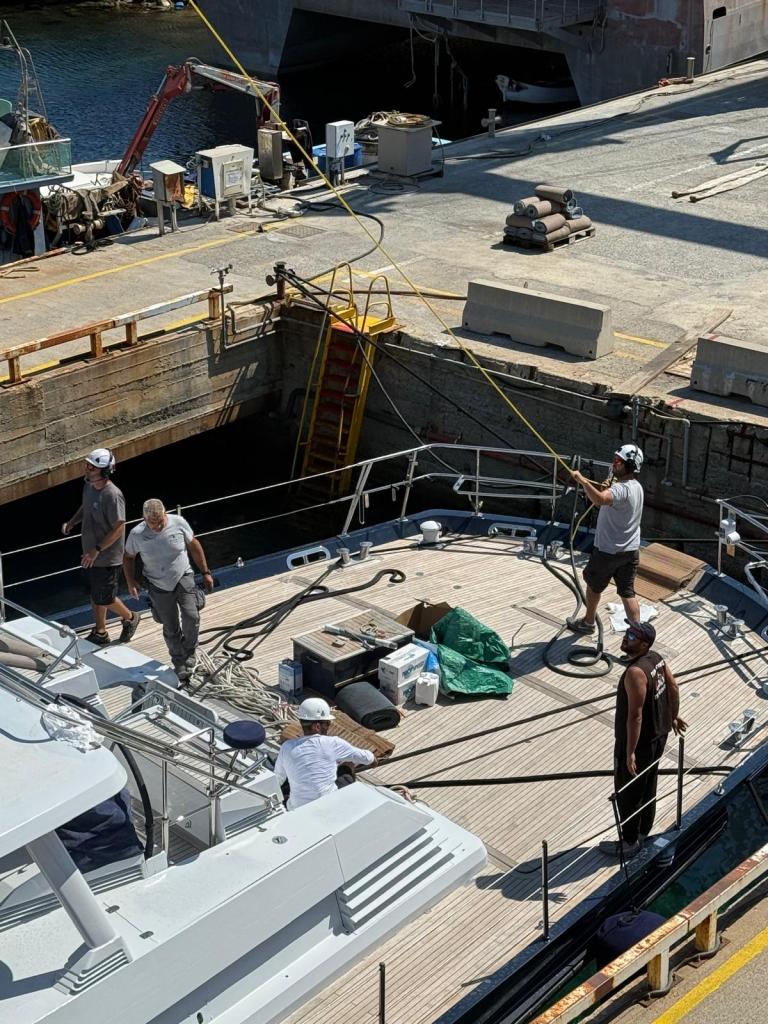 Lavori allo yacht Cattiva I