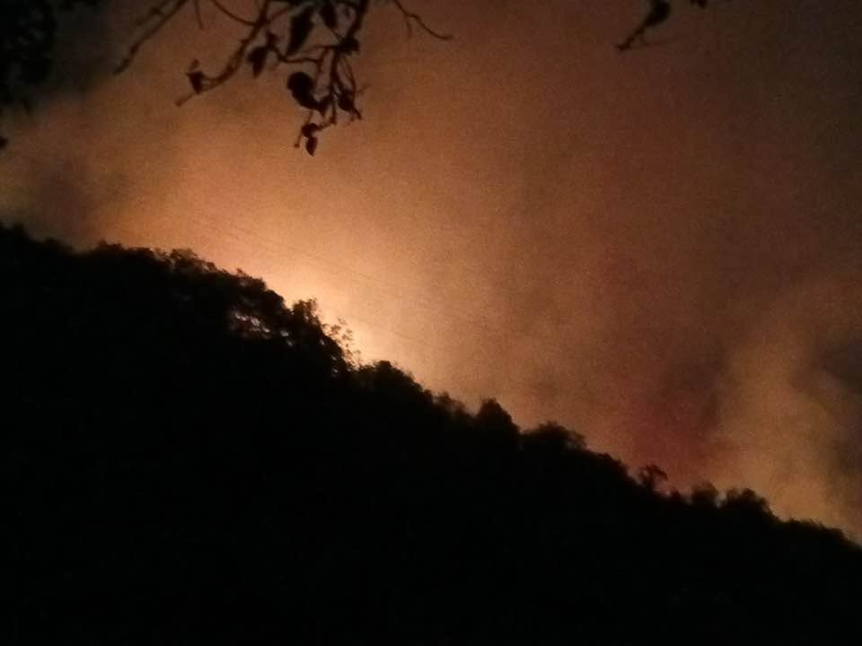 Incendio a Castelmola