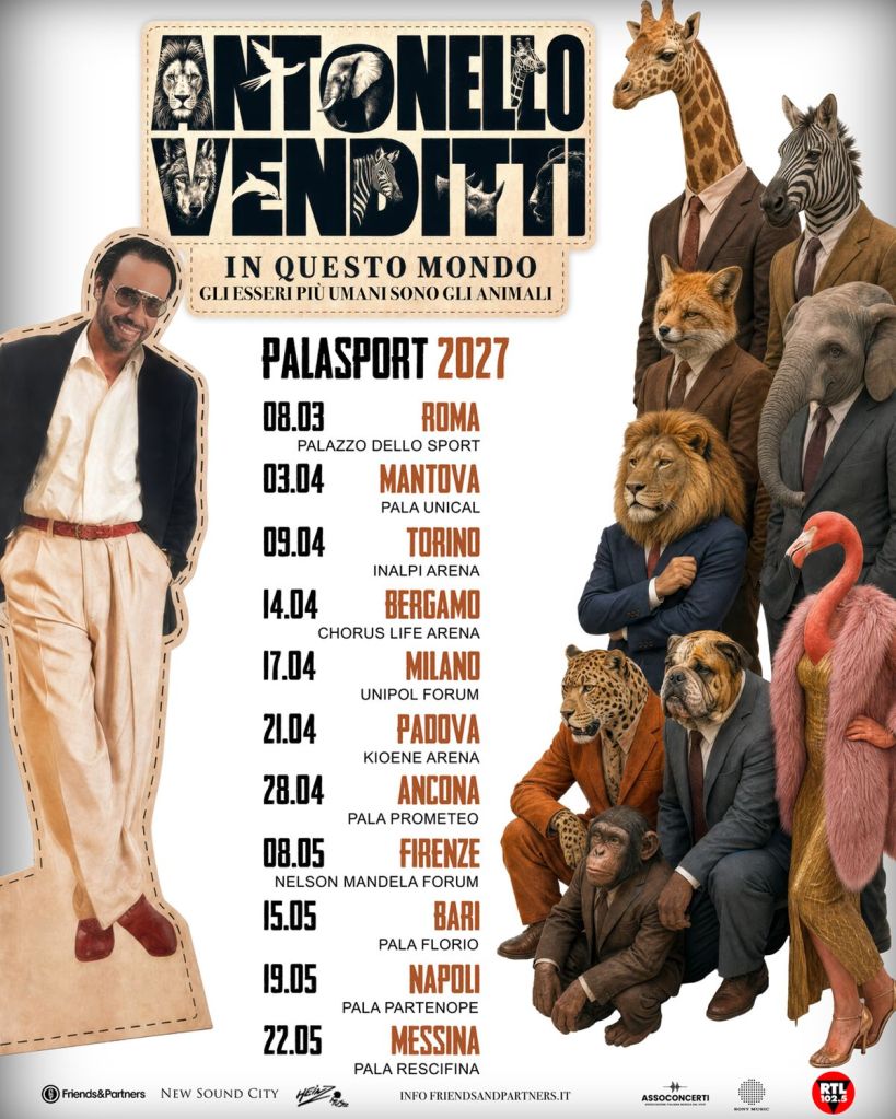 Antonello Venditti Locandina Tour 2027 date b