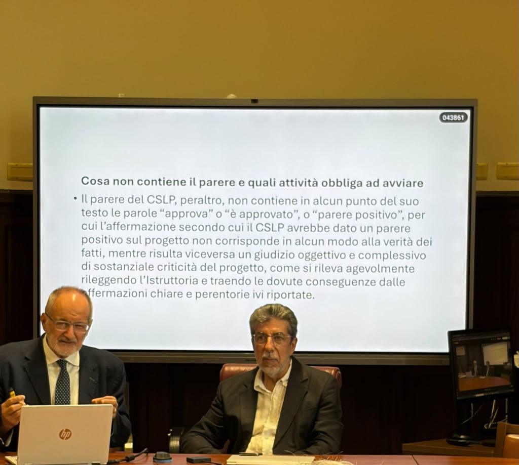 Ingegnere de Miranda e Signorino, conferenza stampa Invece del ponte