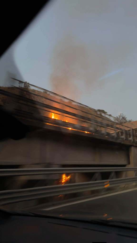 Incendio zona galleria Telegrafo